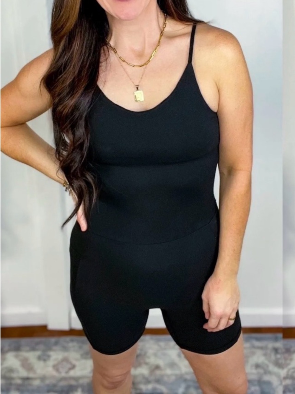 Anchored Arrows Black Women's Seamless Cami Romper